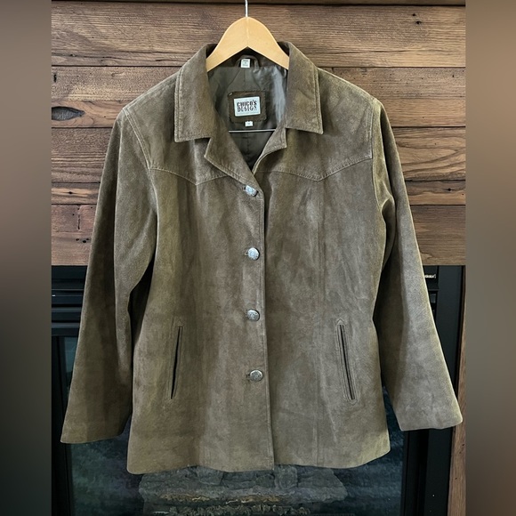 Chico’s Jackets & Blazers - Vintage Women’s Chico’s Design Suede Jacket Size 2 B6